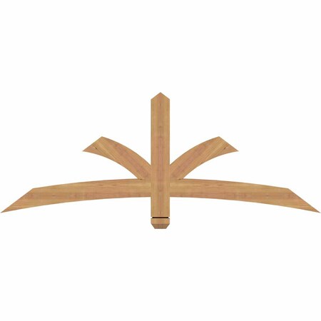 Ekena Millwork Davenport Timber Gable Bracket, Western Red Cedar, 60"W x 22"H x 1 1/2"D x 3 1/2"F, 9/12 Pitch GBW060X22X0204DAV00SWR